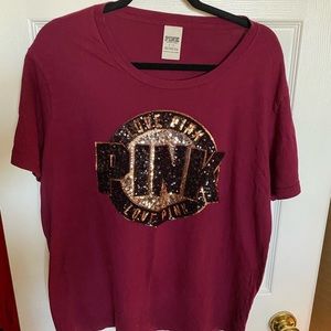 PINK VICTORIAS SECRET sparkle shirt
